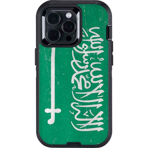 Saudi Arabia Flag Distressed Otterbox Defender iPhone Skin